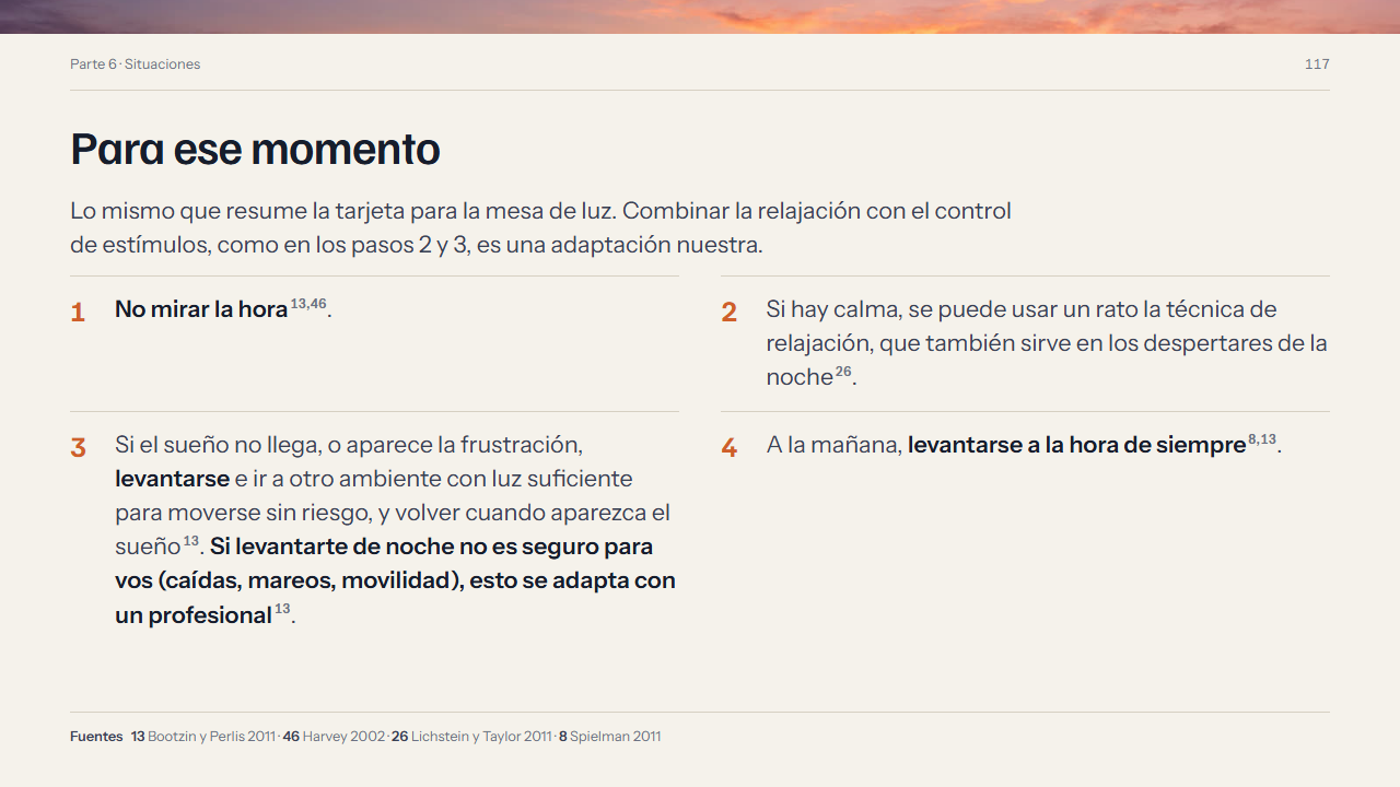 Lámina 117 de Noche Clara, Parte 6 · Situaciones: Para ese momento